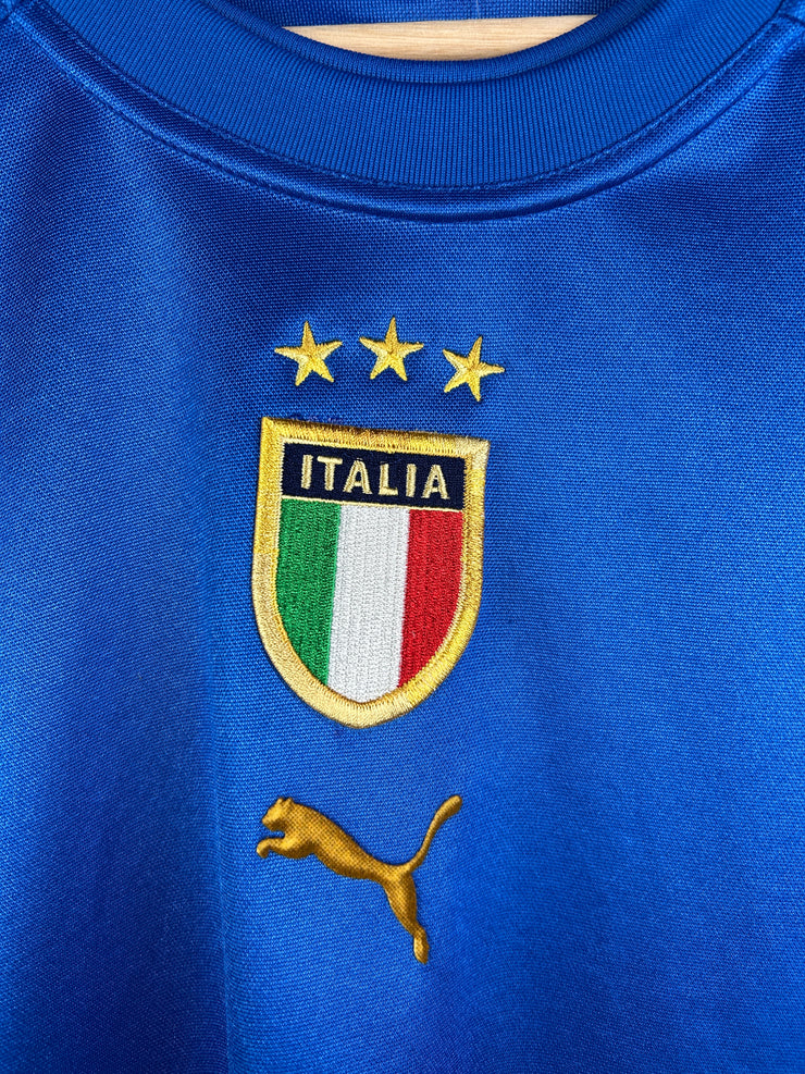Vintage 2004-2006 Puma Italy Home Blue Soccer Jersey
