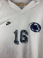 Vintage 90s Nike Penn State White Long Sleeve Soccer Jersey