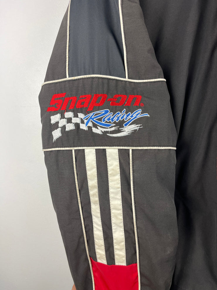 Vintage 90s Snap On Racing Black & Red Bomber Jacket