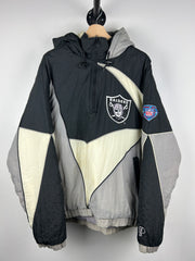 Vintage 90s NFL Pro Player Los Angeles Raiders Hooded Jacket