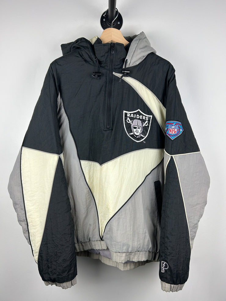 Vintage 90s NFL Pro Player Los Angeles Raiders Hooded Jacket