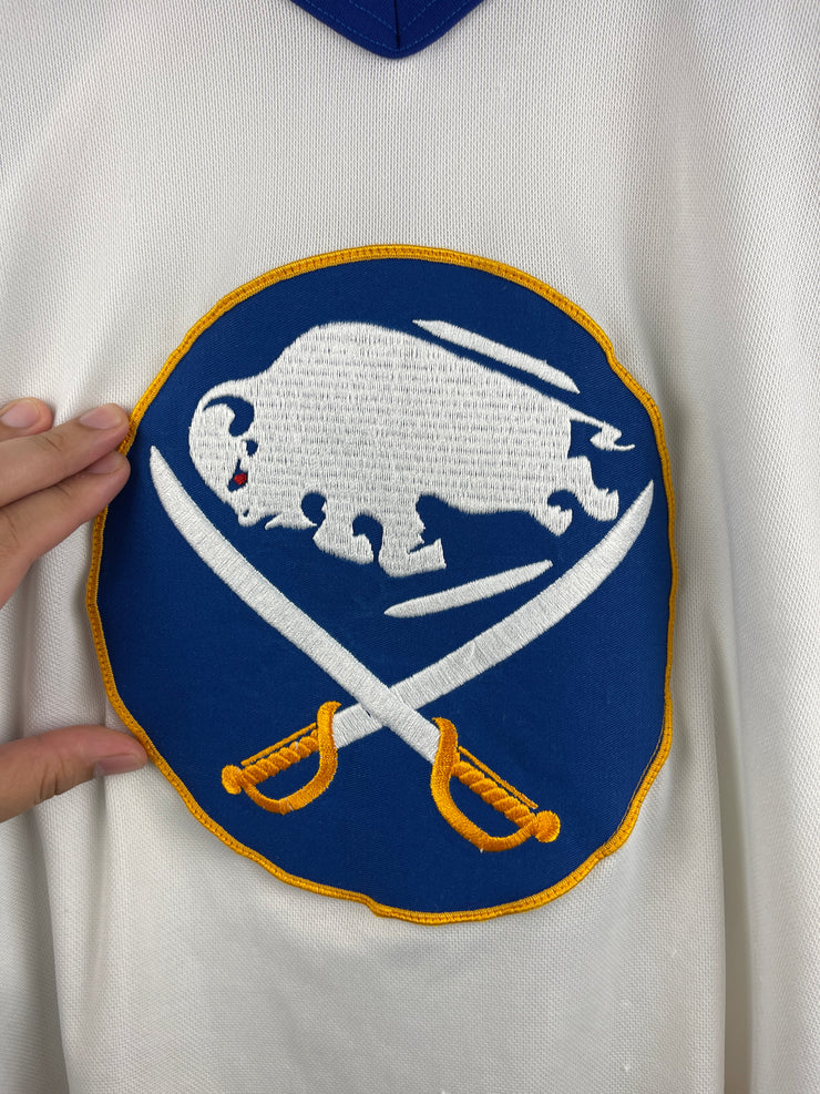 Vintage 90s NHL CCM Buffalo Sabres White Hockey Jersey