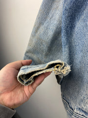 Vintage 90s Lee Riders Faded Light Wash Blue Denim Jacket