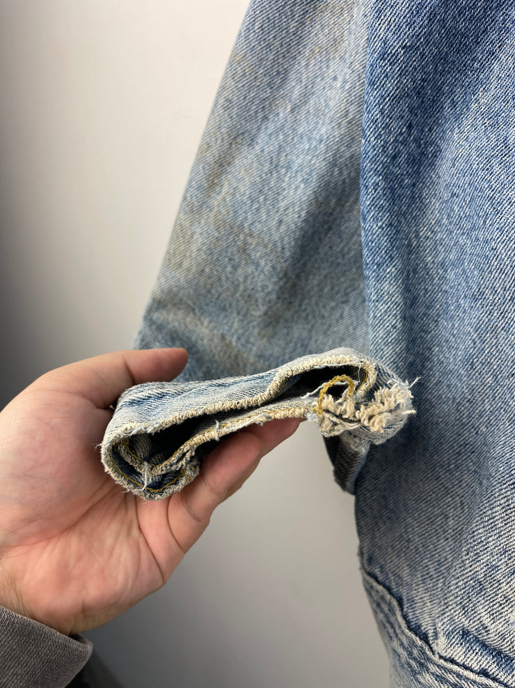 Vintage 90s Lee Riders Faded Light Wash Blue Denim Jacket