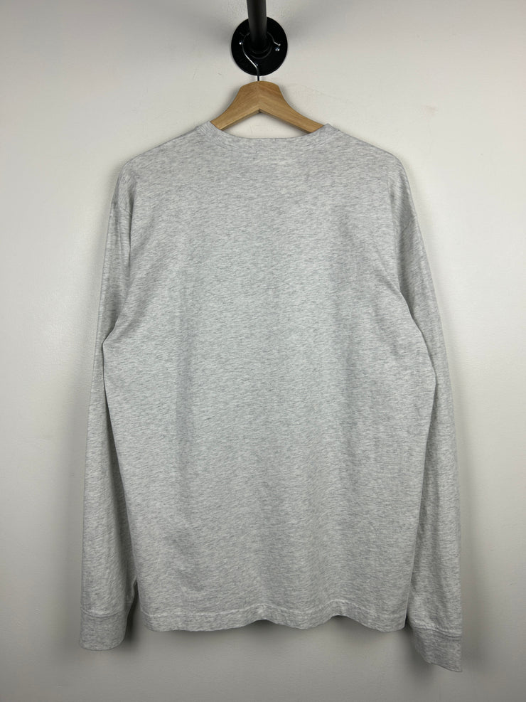 Kith Small Box Logo Heather Grey Long Sleeve