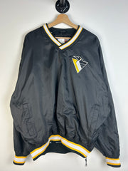 Vintage 90's Starter Pittsburgh Penguins Jaromir Jagr Black Pullover Windbreaker