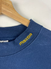 Vintage 90s Mazda Navy Mockneck Long Sleeve
