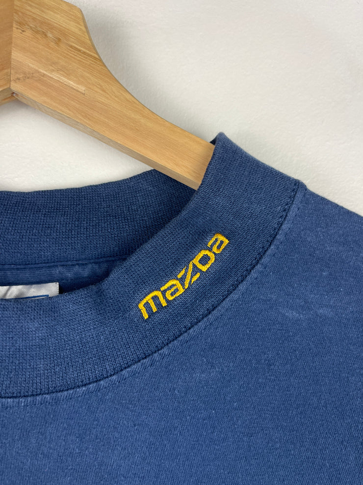 Vintage 90s Mazda Navy Mockneck Long Sleeve