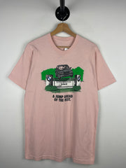 Vintage 90s BMW E30 A Jump Ahead Of The Rest Pink Tee