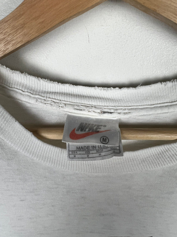 Vintage 90s Nike A Woman Must Act Like A Lady White Tee