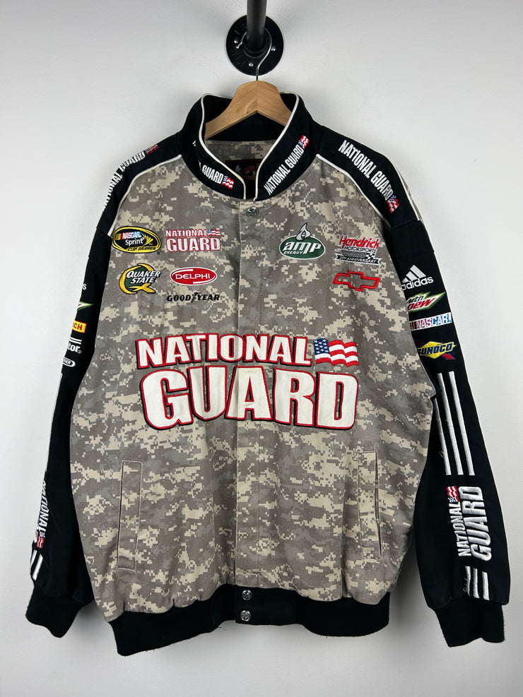 Vintage Nascar Chase Dale Jr National Guard Digital Camo Racing Jacket