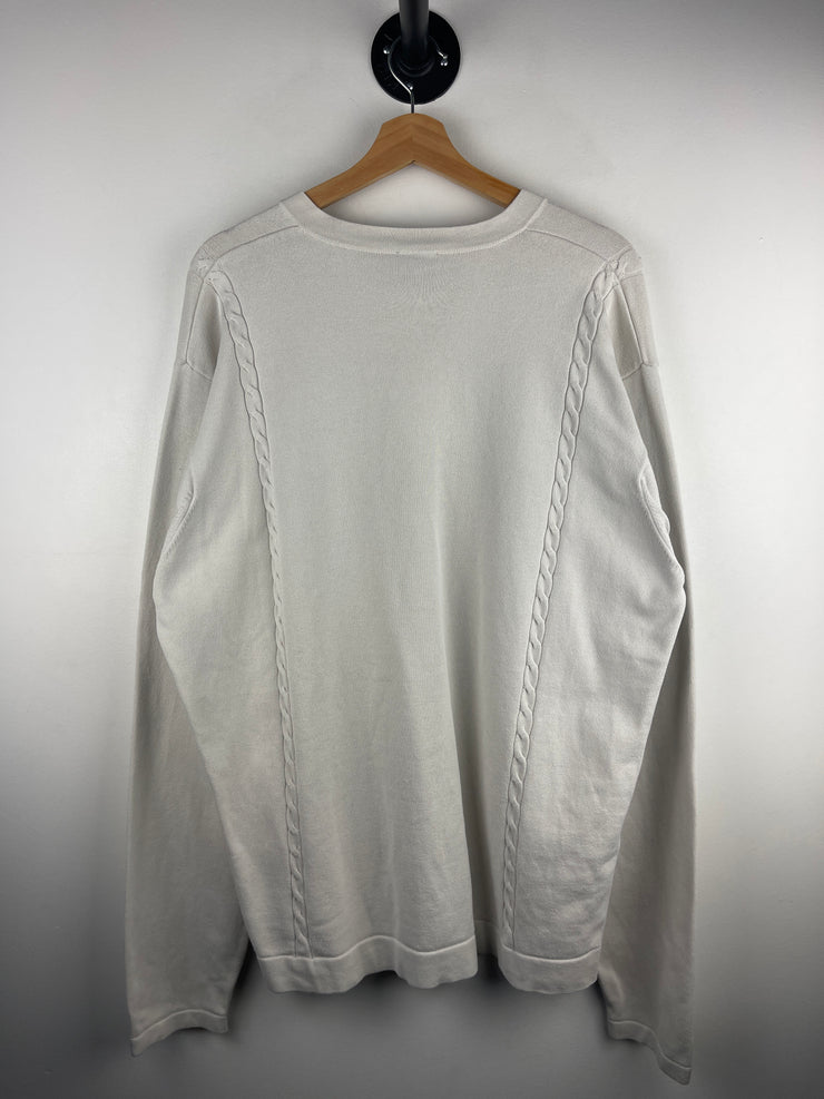Vintage Nike Golf V-Neck Cream Crewneck