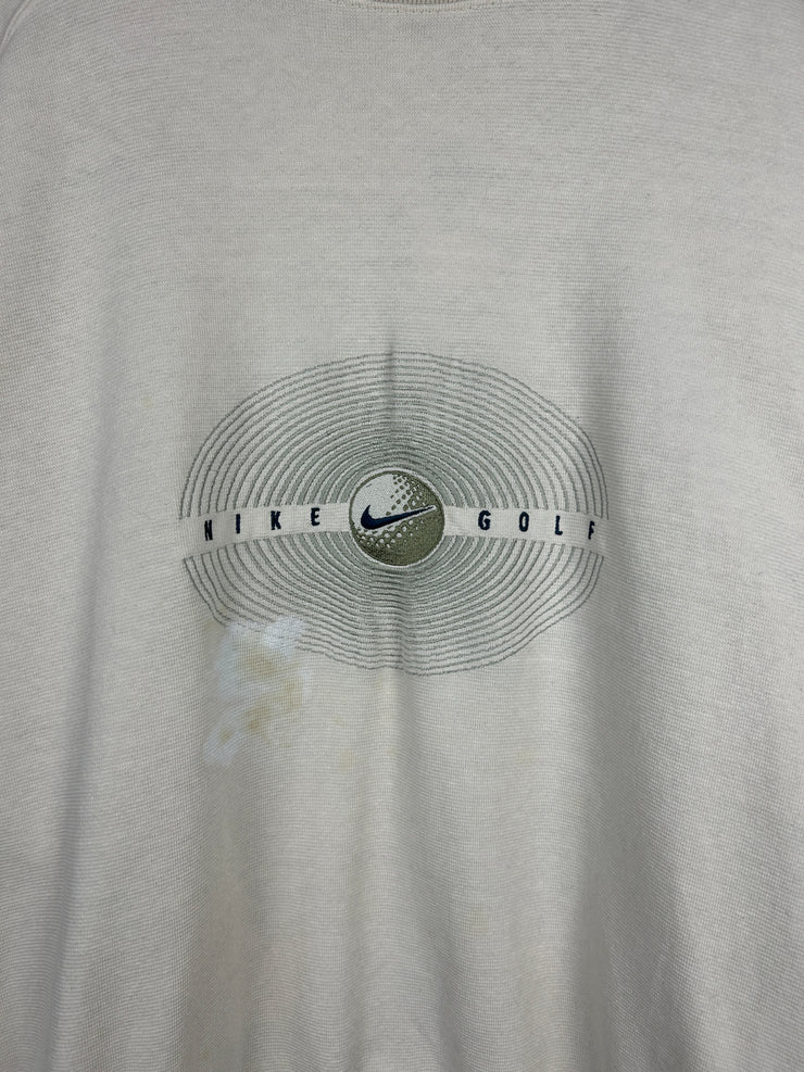 Vintage Nike Golf Embroidered Cream Crewneck