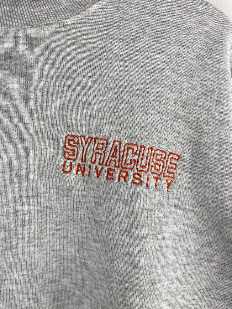 Vintage 90s Syracuse University Embroidered Grey Crewneck