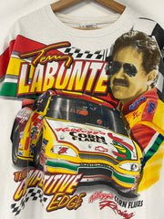 Vintage 1999 Nascar Bobby Labonte Kellogs Corn Flakes AOP White Tee