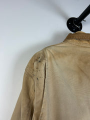 Vintage 90's Carhartt Faded Beige Detroit Cropped Jacket