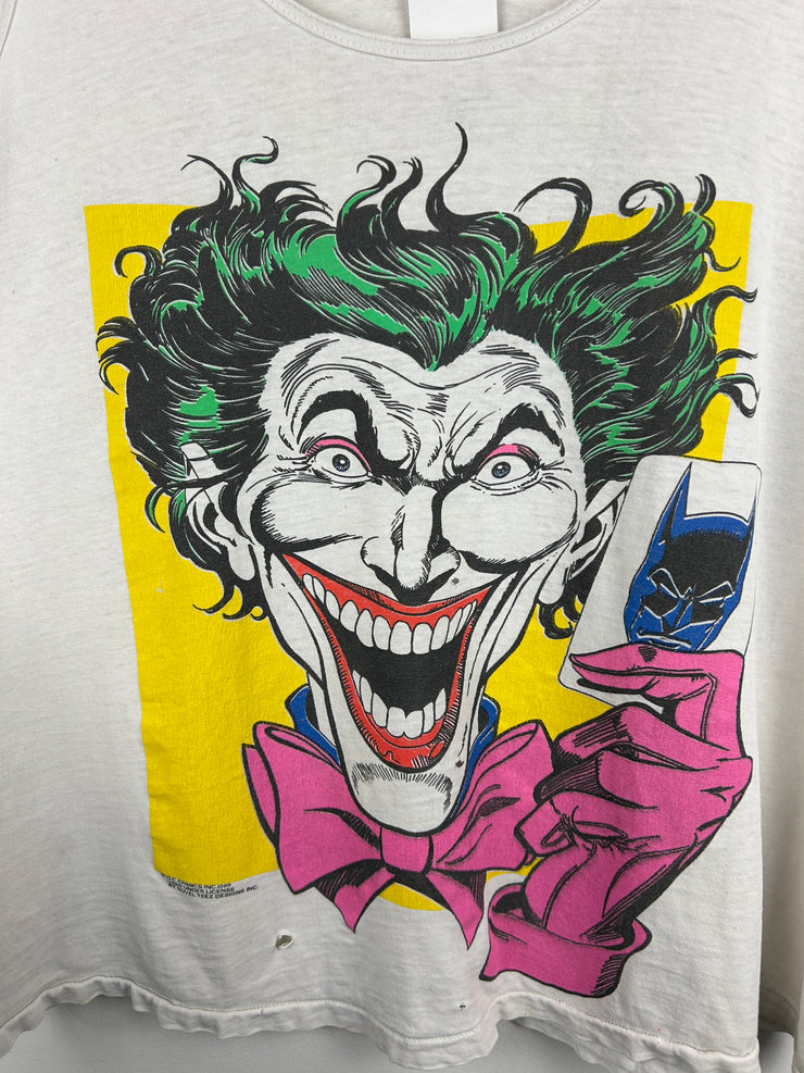 Vintage 80s DC Comics The Joker White Tank Top