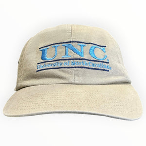 Vintage 90s The Game University Of North Carolina Tar Heels Beige Strapback Hat