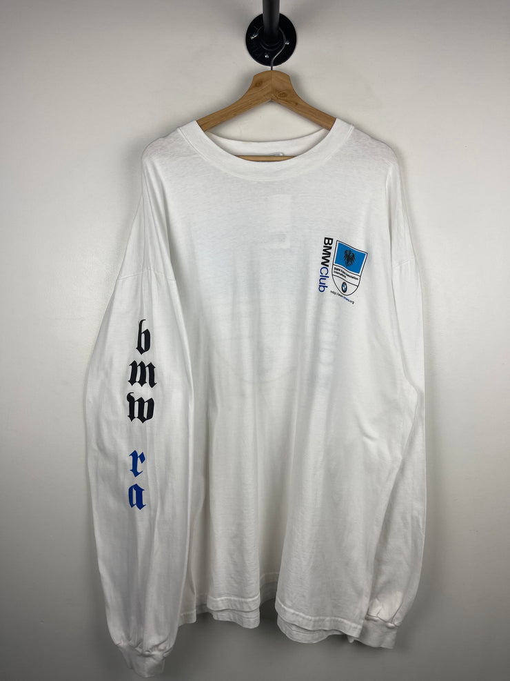 Vintage 90s BMW Club Riders Association White Long Sleeve