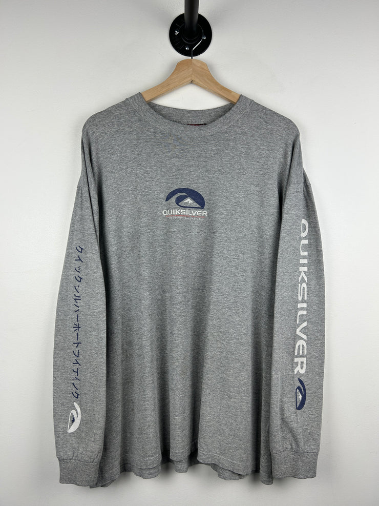 Vintage 90s Quiksilver Boardriding Grey Long Sleeve