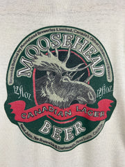 Vintage 80s Moosehead Beer The Moose Is Loose Henley Long Sleeve
