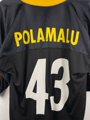 Vintage NFL Reebok Pittsburgh Steelers Polamalu Black Football Jersey