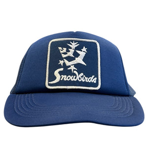 Vintage 80s Snowbirds Military Planes Navy Trucker Snapback Hat