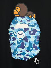 Bape Baby Milo Ape Head Black & Blue Tee