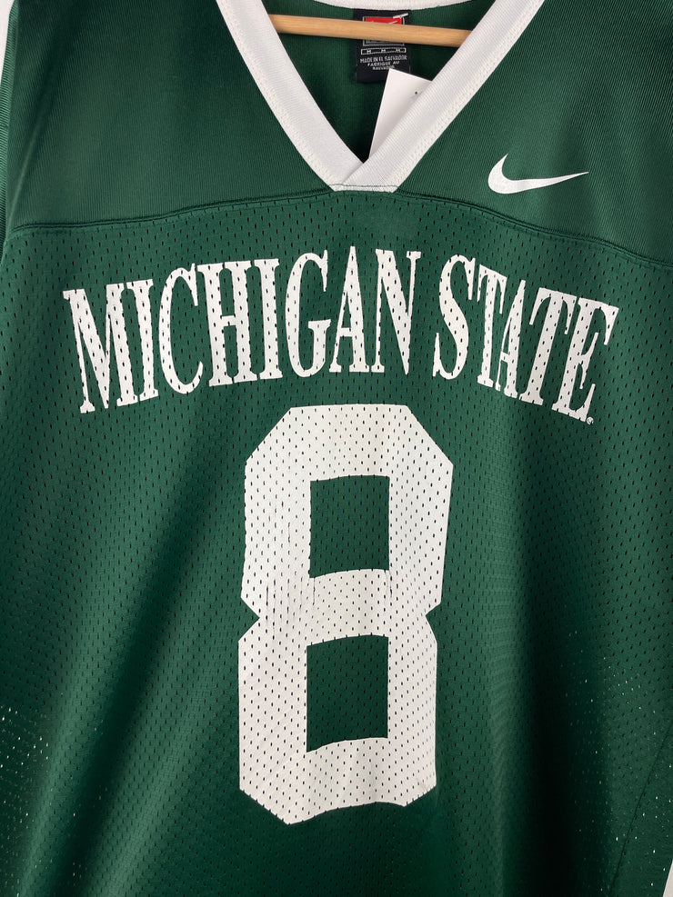 Vintage 90s Nike Michigan State Spartans Green Football Jersey