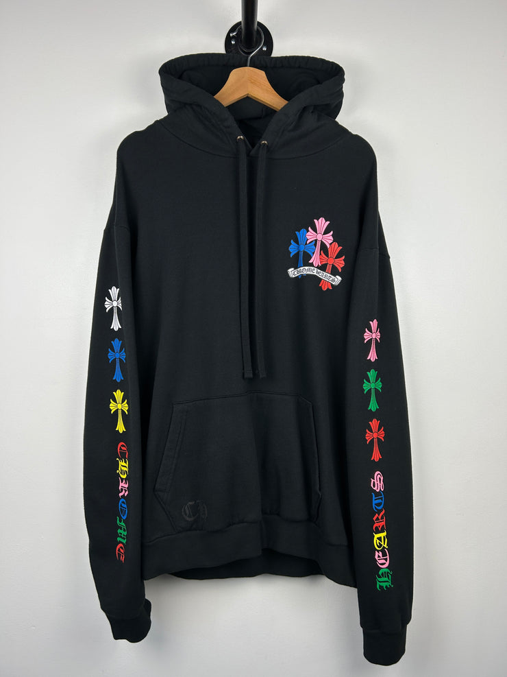 Chrome Hearts Multi Colour Cross Black Hoodie