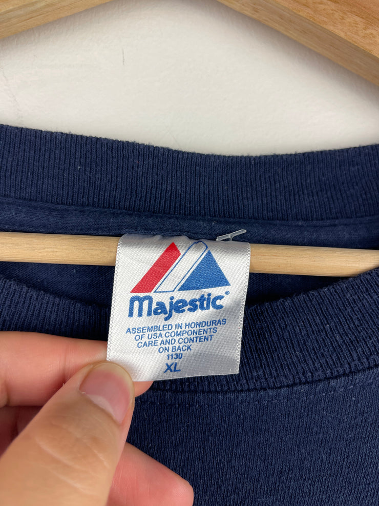 Vintage MLB Majestic Cleveland Indians Navy Tee