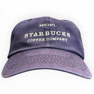Vintage 90s Starbucks Coffee Company Navy Strapback Hat