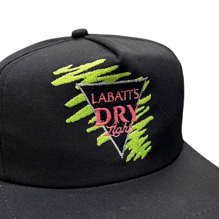 Vintage 90s Labatt Dry Light Beer Black Snapback Hat