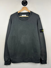 Stone Island Patch Charcoal Grey Crewneck