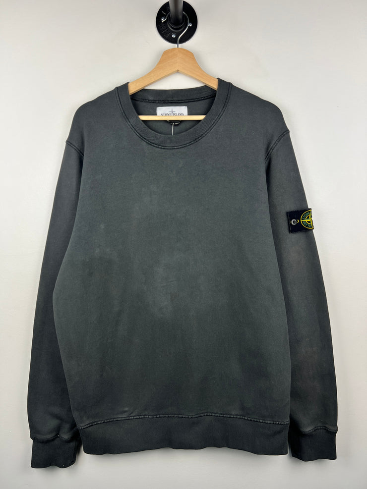Stone Island Patch Charcoal Grey Crewneck