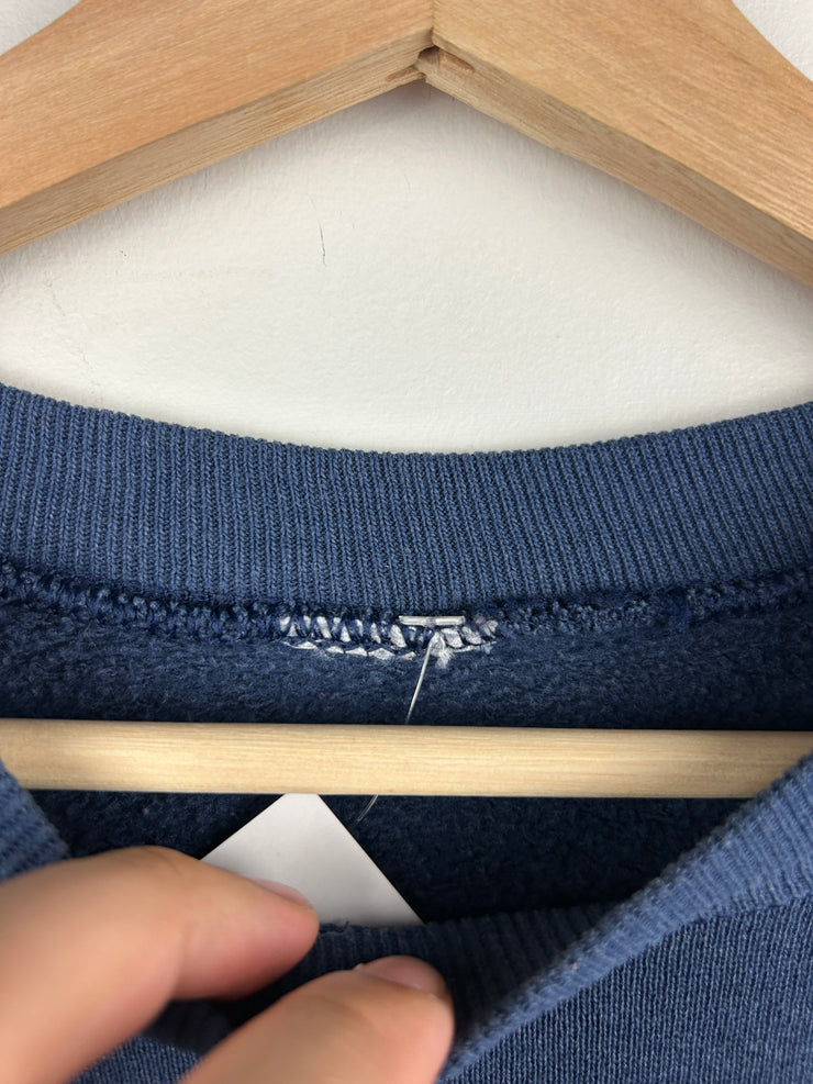 Vintage 90s Miami Arc Logo Spellout Navy Crewneck