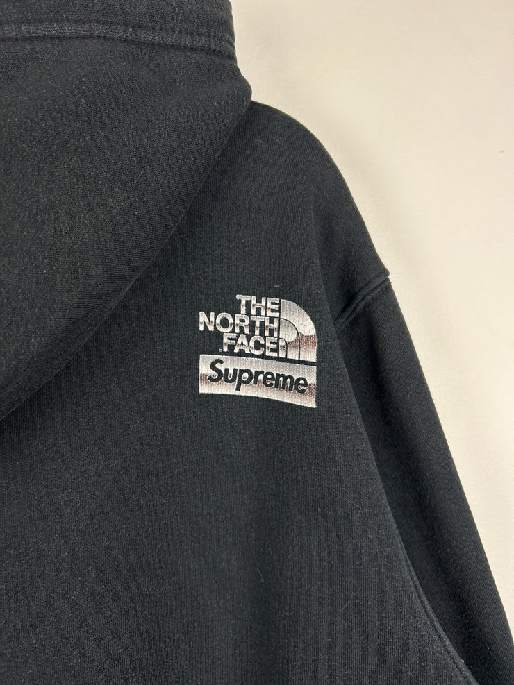 Supreme X The North Face SS18 Metallic Logo Black Hoodie