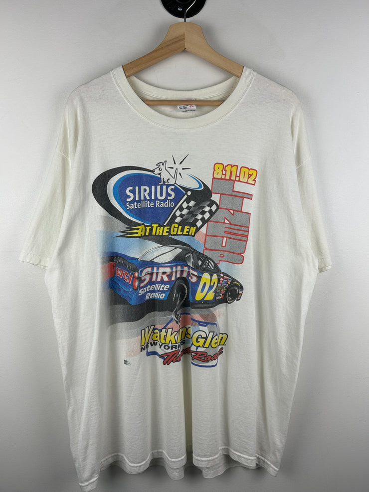 Vintage 2002 Nascar Watkins Glen Sirus Radio White Tee