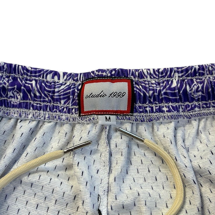 Studio 1999 x VMH Purple Paisley Mesh Shorts