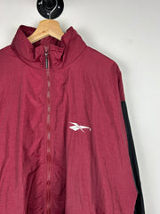 Vintage 90s Reebok Burgundy & Black Windbreaker