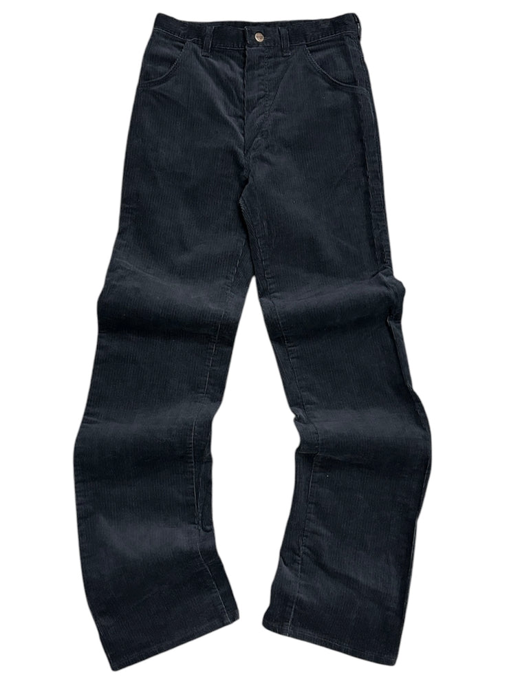 Vintage 70s Wrangler Black Corduroy Flared Pants