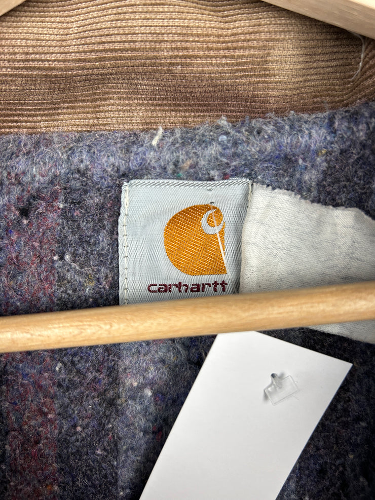 Vintage 90s Carhartt Arctic Blanket Lined Beige Work Jacket