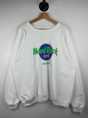Vintage 90s Hard Rock Café Orlando White Crewneck