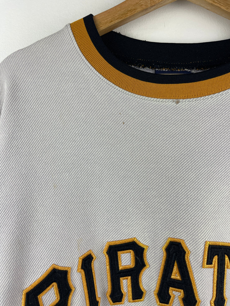Vintage MLB Majestic Pittsburgh Pirates Clemente Grey Baseball Jersey