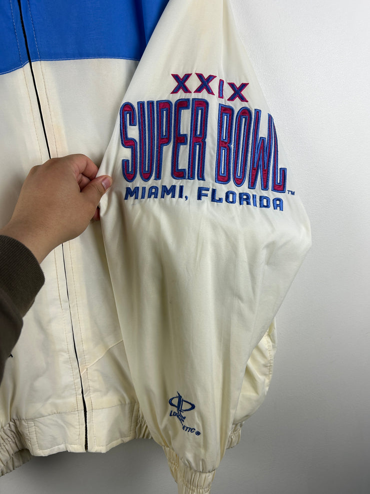 Vintage 90s NFL Logo Athletic Super Bowl Miami Shark Tooth Windbreaker