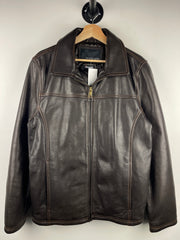 Vintage Wilsons Thinsulate Insulated Straight Cut Dark Brown Leather Jacket