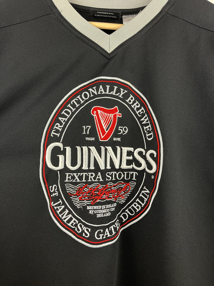 Vintage Guinness Beer Black Hockey Jersey