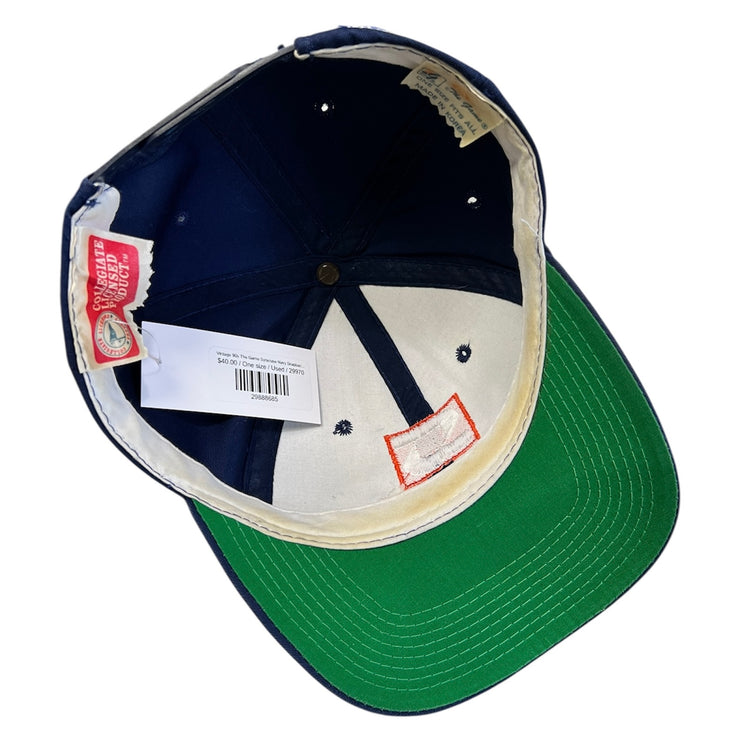 Vintage 90s The Game Syracuse Navy Snapback Hat