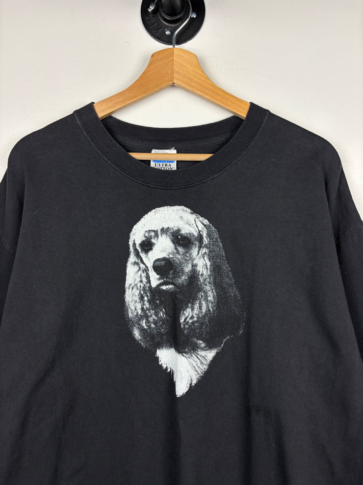 Vintage Dog Cocker Spaniel Black Tee