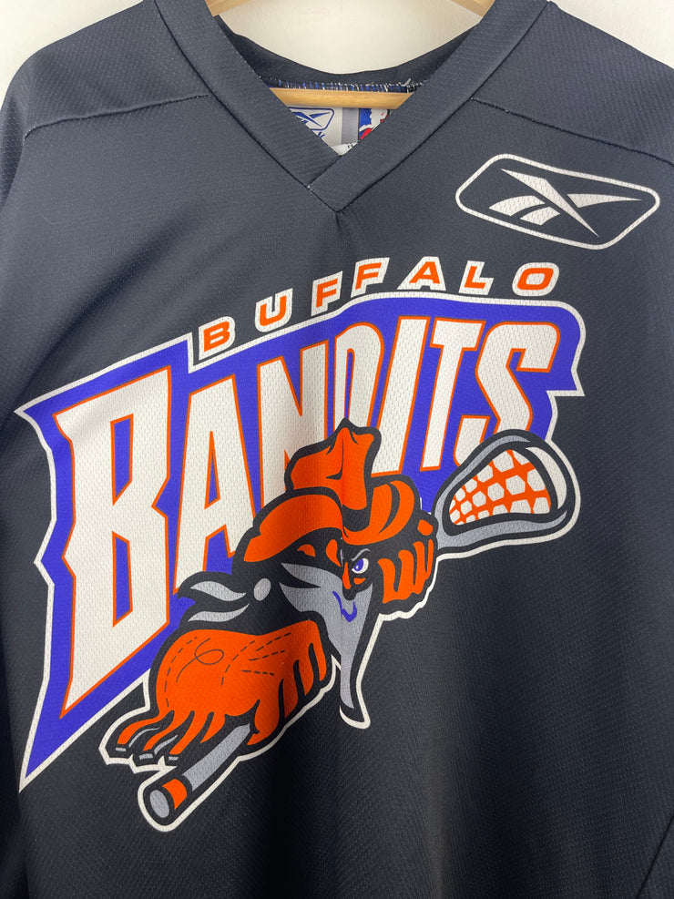 Vintage NLL Reebok Buffalo Bandits Black Lacrosse Jersey